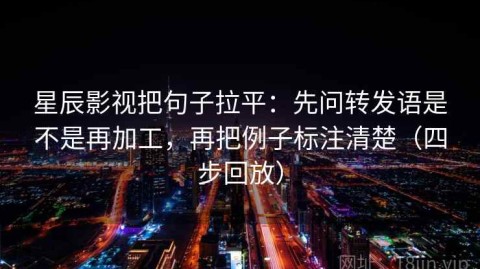 星辰影视把句子拉平：先问转发语是不是再加工，再把例子标注清楚（四步回放）