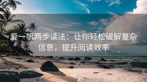 爱一帆两步读法：让你轻松破解复杂信息，提升阅读效率